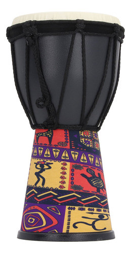 Tambor De Percussão Manual Com Design Pintado Africano De 4 1