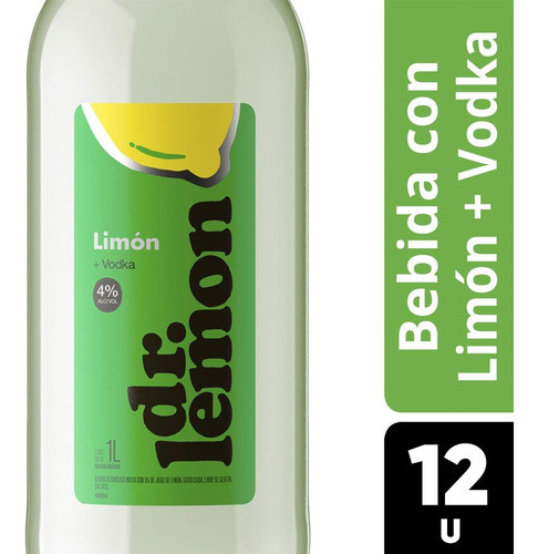 Dr Lemon Con Limon Xl Botella 1 Lt X 12 Unidades 0