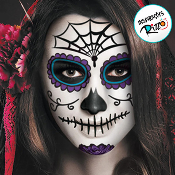 Maquiagem Facial E Corporal Para Halloween - Roxo - 1 Unidad 1
