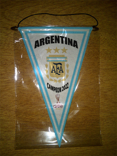 Banderin Paño 37cm Argentina Campeon Qatar 2022 0