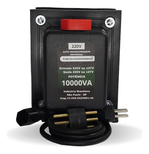Transformador 110 220 10000va P/ Maquina Lava E Seca 12kg 0