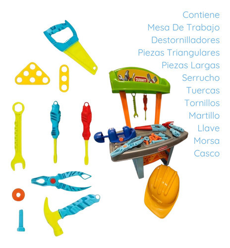 Set Herramientas De Juguete Banco De Herramientas Duravit 1