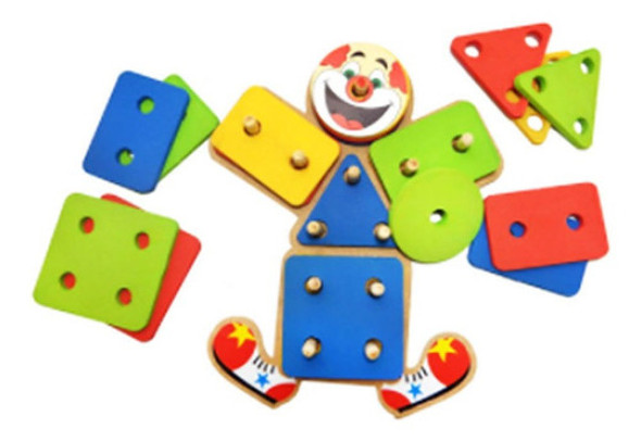 Palhacinho Pedagógico Colorido Brinquedo Educativo Em Mdf 0 Palhacinho Pedagógico Colorido Brinquedo Educativo Em Mdf 0