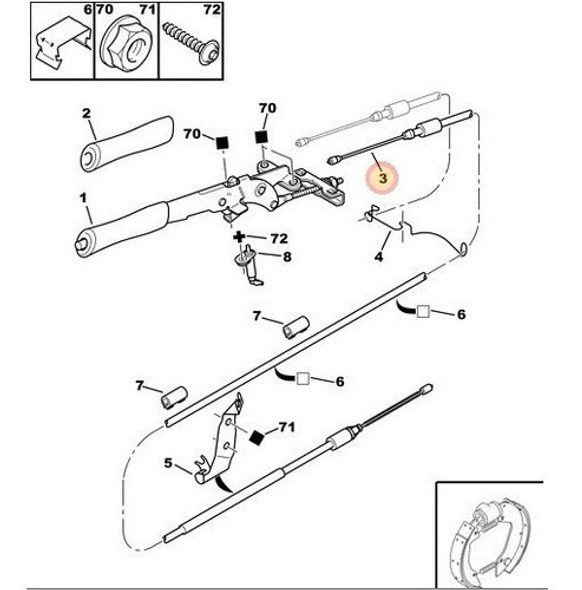 Cable Freno De Mano Derecho Citroen Xsara Original 0
