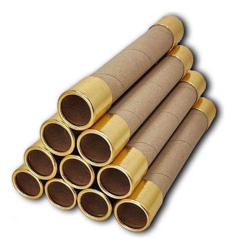 Kit 100 Unidades Canudos Para Formatura Diploma Kraft Cru 1