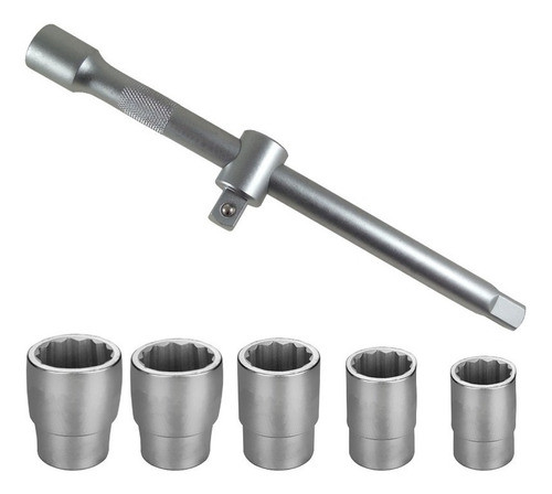 Kit Cabo Força 25cm 1/2 +5 Soquete Estriado 20-24mm 1/2 0