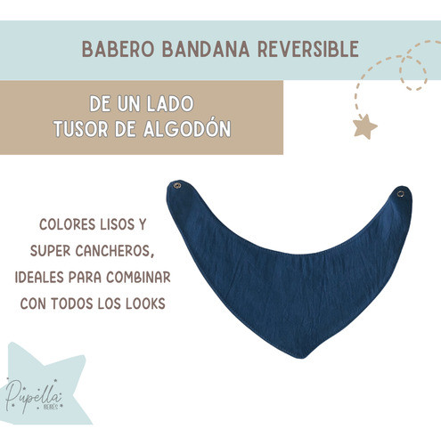 Babero Bandana Bebe 100% Algodon Suave Absorbente Nacimiento 1