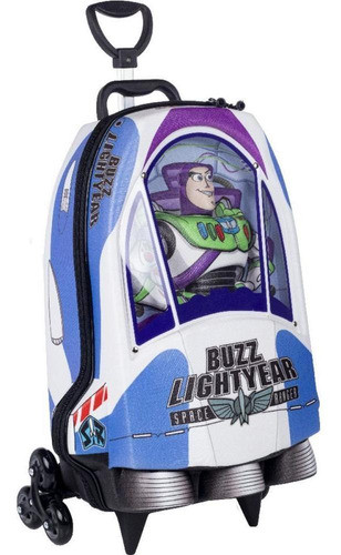 Mochila Com Rodinha Toy Story Buzz Nave Infantil 3d Reforçad 0