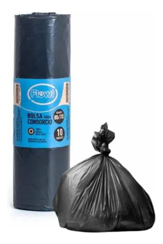 480 Bolsa Residuo 80x110 Negra Base Estrella No Gotea Flowi 0