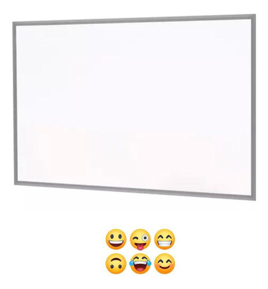 Quadro Branco Magnético 58x43 Cm Mold. Aluminio E Brinde Imã 0