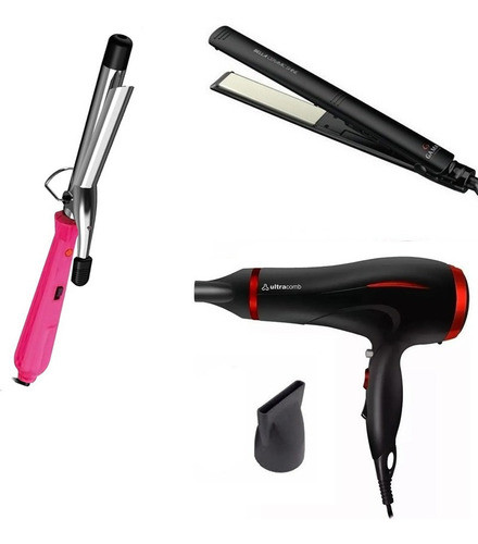 Combo Planchita Pelo Gama+ Buclera Westinghouse+ Secador Pro 0