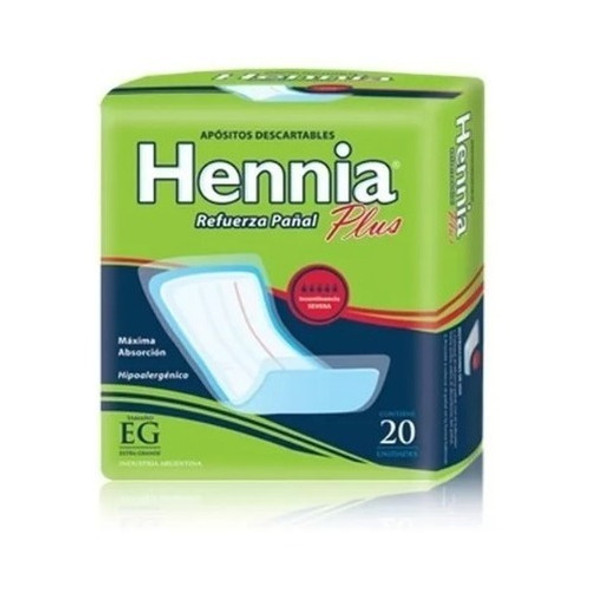 Refuerza Pañal Hennia Plus Incontinencia Severa 20 Unidades 0 Refuerza Pañal Hennia Plus Incontinencia Severa 20 Unidades 0