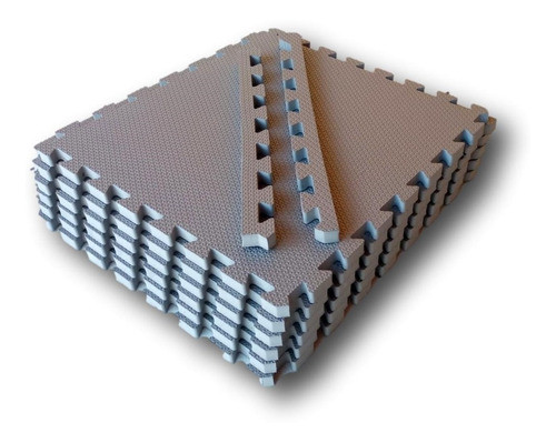 Kit 6 Placas Tatames Tapetes Eva 50x50x1cm 10mm Cinza Escuro 0