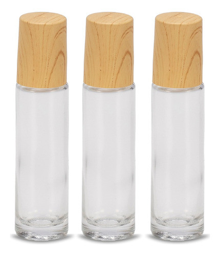 Kit 30 Roll On Vidro Liso C/ Tampa Em Estampa De Bambu 10ml 1