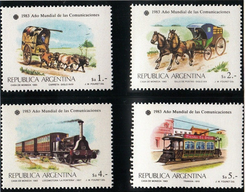 1983 Transportes- Año Comunicaciones- Argentina (serie) Mint 0