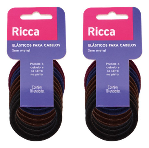 Kit 20 Elásticos Cabelo Prendedor Lacinho Sem Metal M Ricca 0