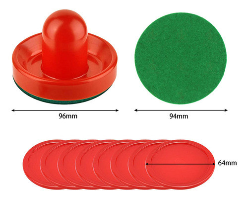 Empurradores E Discos De Hóquei De Ar, Acessórios Vermelho 1
