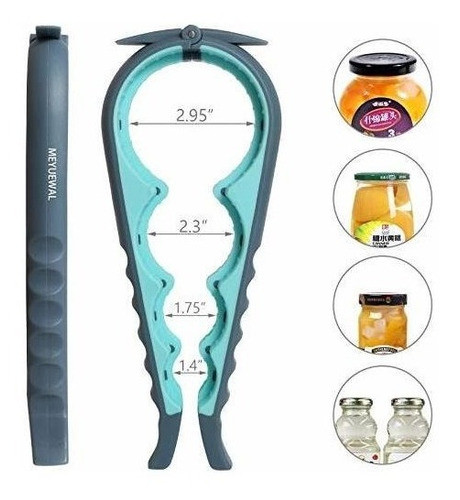 Abridor De Frascos, 5 En 1 Con Mango De Silicona 2pcs. - 07 1