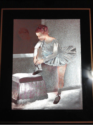 Cuadro Original 50s Bailarina Metalizado Tornasol Belgrano 1