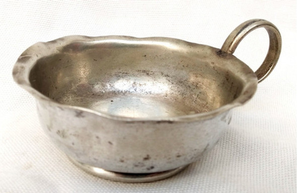 Antiguas Tazas Consome Ponche 10x4cm Plateadas Registro G S 1