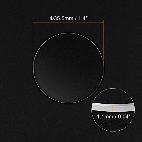 Vidrio Cristal De Zafiro Para Reloj Repuesto Uxcell 35.5mm 1