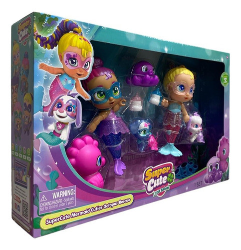 Muñecas Super Cute Little Babies Mermaid Octopus Rescue 0