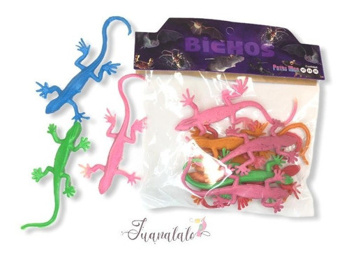 Animalitos Lagartija X 12 Juguetito P/piñata Patrimar Goma 0