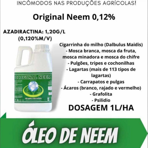 Óleo De Neem Puro 1l Natural Orgânico Rende 400 Litros 1