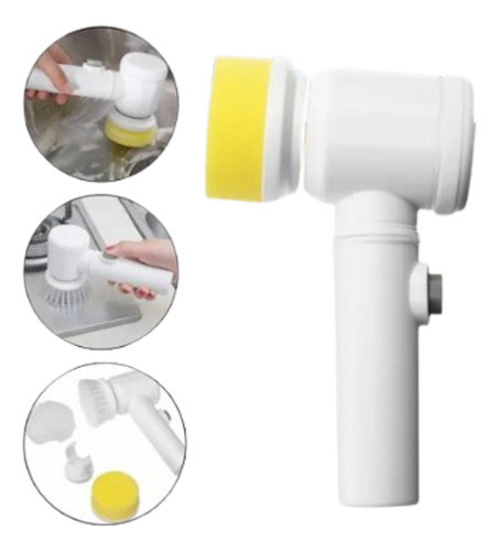 Cepillo Electrico Limpiador Azulejos Cocina Baño Pila 3 En 1 0