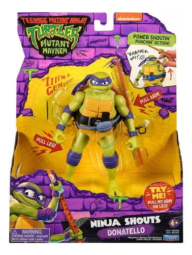 Muñeco Figura Tortuga Ninja Donatello 15cm Sonido  83350 Srj 0