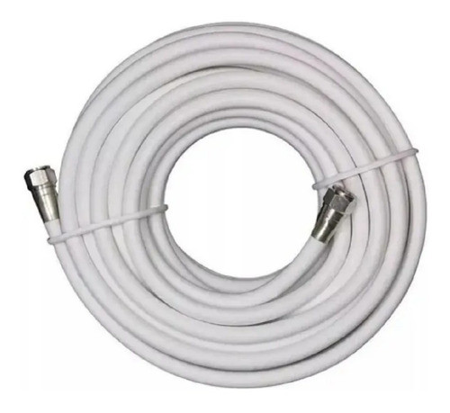 20 Mts Cable Coaxil  Hd  Blanco, Con Fichas Rg6 Colocadas 0