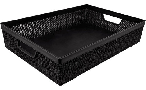 Kit 10 Cestos Organizadores Juta A3 11,5l Preto 45x32x9,5 Cm 1