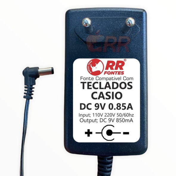 Fonte 9v Para Teclado Casio Lk-220 Lk-230 Lk-270 Lk-30 0
