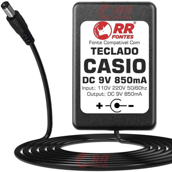 Fonte 9v Para Teclado Casio Lk-220 Lk-230 Lk-270 Lk-30 1