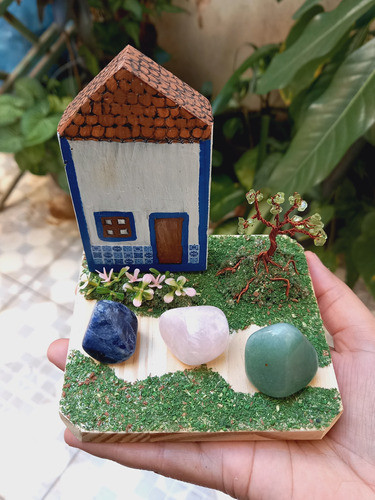 Pedras Rolada Quartzo Sobre Madeira Cenário Casa Portuguesa 1