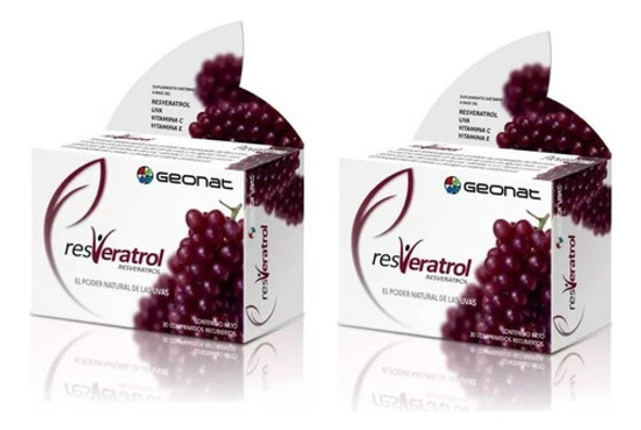 Suplemento En Comprimidos Geonat Resveratrol En Caja Uva X2 0