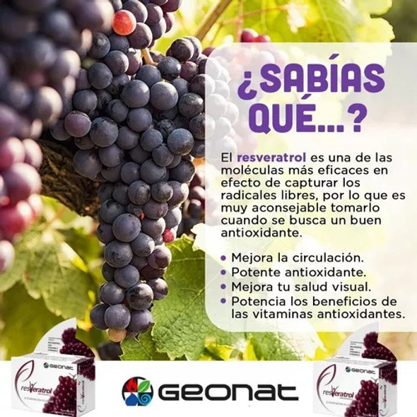 Suplemento En Comprimidos Geonat Resveratrol En Caja Uva X2 1