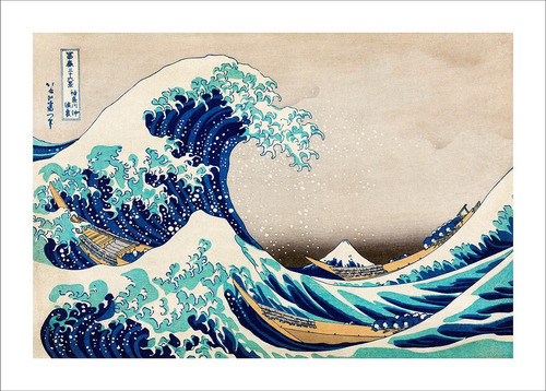 Lamina Fine Art La Gran Ola Hokusai 67x95 Cm Myc Arte 0