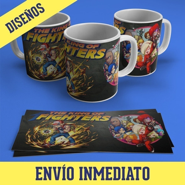Kit Diseños Plantillas Tazas King Fighters Chibi Sublimación 1