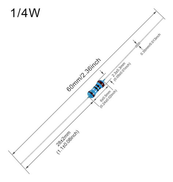 Resistencias 3k Ohms 1/4w 0.25w Metal Film 3k Pack X10 1