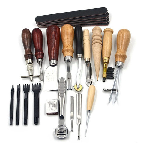 Kit De 18 Herramientas Para Artesanias De Cuero. 0