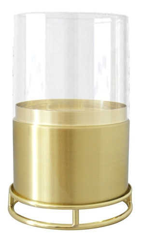 Economizador De Velas 95mm Dourado Com Vidro 0