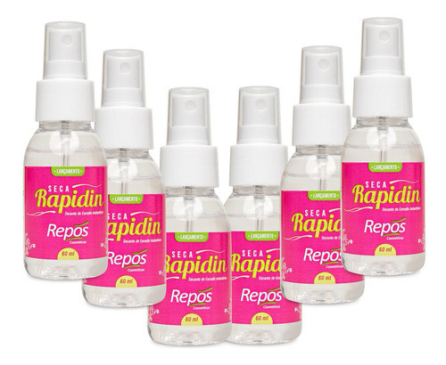 Kit 6 Spray Secante De Esmalte Seca Rapidin Repós Para Unhas 0
