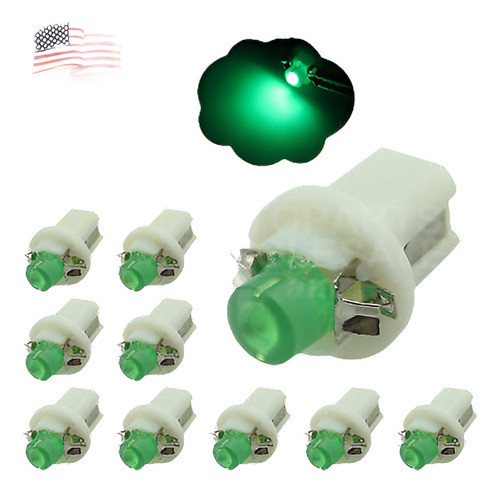 10 × B8.5d Verde Cob Led Panel De Instrumentos Calibre Lámpa 0