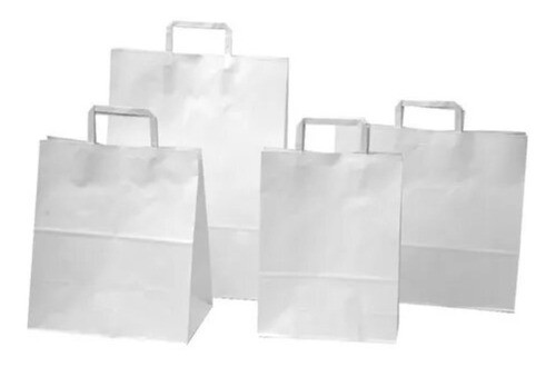 Bolsas Blancas  Premium Con Asas -  44x48x15 Cm - 100 Unid. 0
