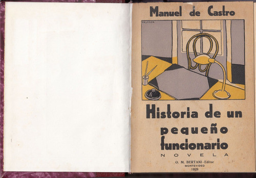 1928 Uruguay Tapa Modernista Pequeño Funcionario De Castro 0