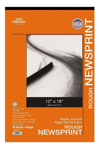 Papel De Noticias Pro Art, 30cm X 45cm, 50 Hojas En Bloc, Na 0