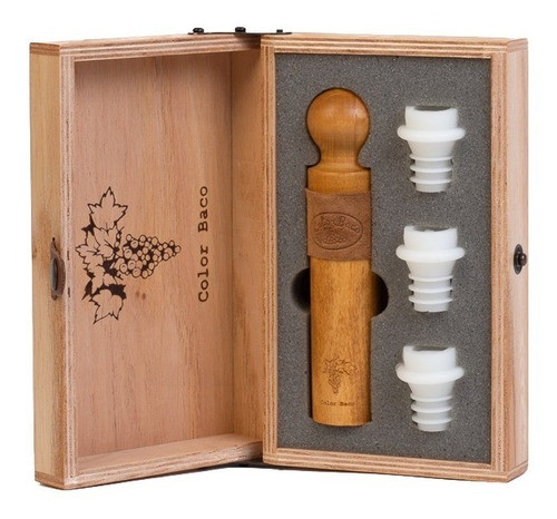 Vacuum Wine Saver Premmium - Color Baco Wine Acc- Para Vinos 0