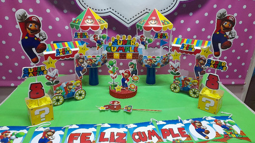 Accesorios Candy Bar Cotillón Mario Bross 0