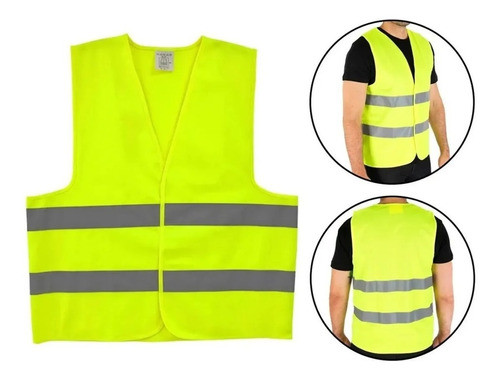 05 Colete Refletivo Segurança Faixa Tipo Blusao + Oculos 1